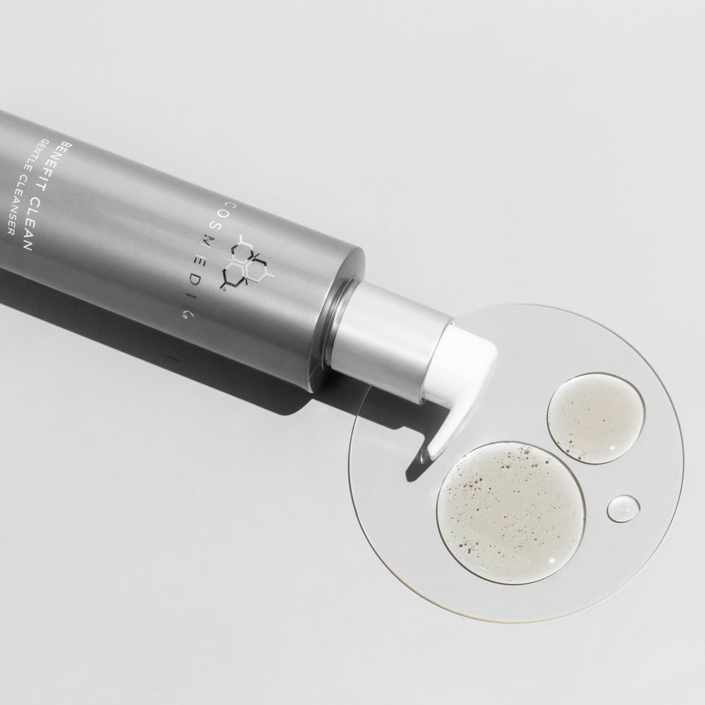 COSMEDIX Benefit Clean grapefruit oil visual highlights refreshing sensation.
