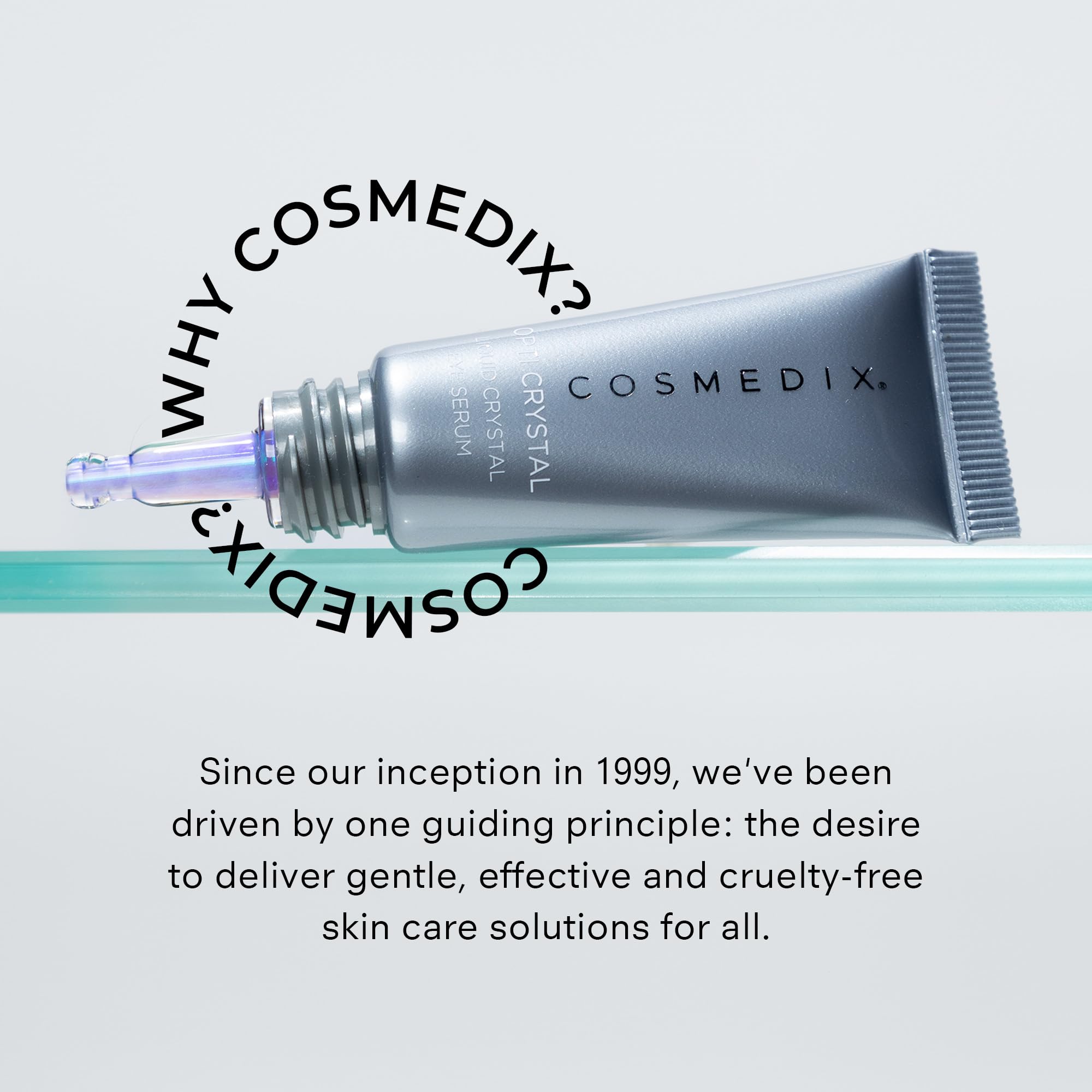 COSMEDIX Opti Crystal bottle featuring coconut-inspired soothing element