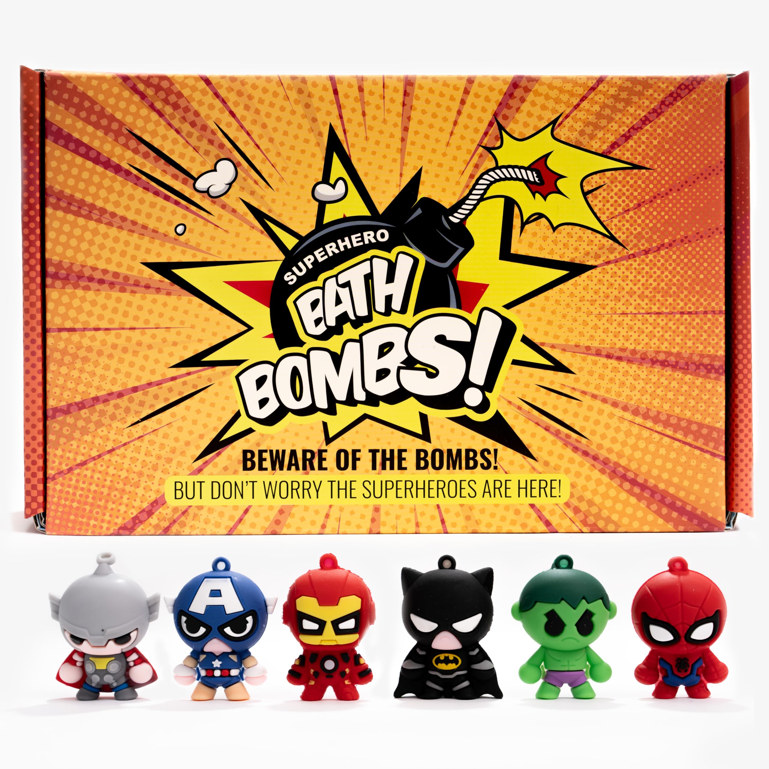 Cosmetics Stories superhero bath bomb surprise inside sparks imaginative bath time.