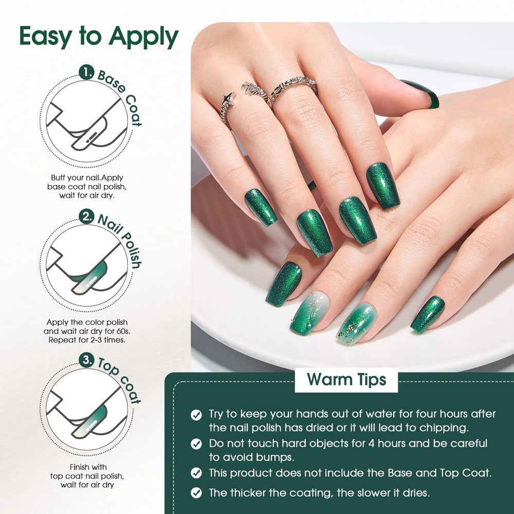 COSMOO Glitter Dark Green Nail Polish as a chic gift option for beauty lovers.