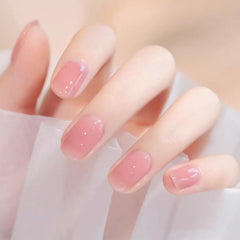COSMOO Jelly Pink etiqueta visible, tono rosa translúcido perfecto para manicuras hechas en casa.