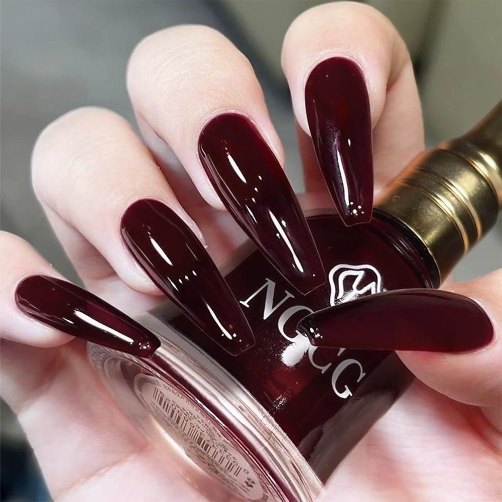 Close-up of COSMOO nail polish revealing a rich glossy finish.