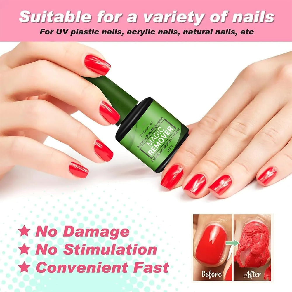 COSMOO Removedor Gel Uñas: aplicación precisa para retirar en minutos.