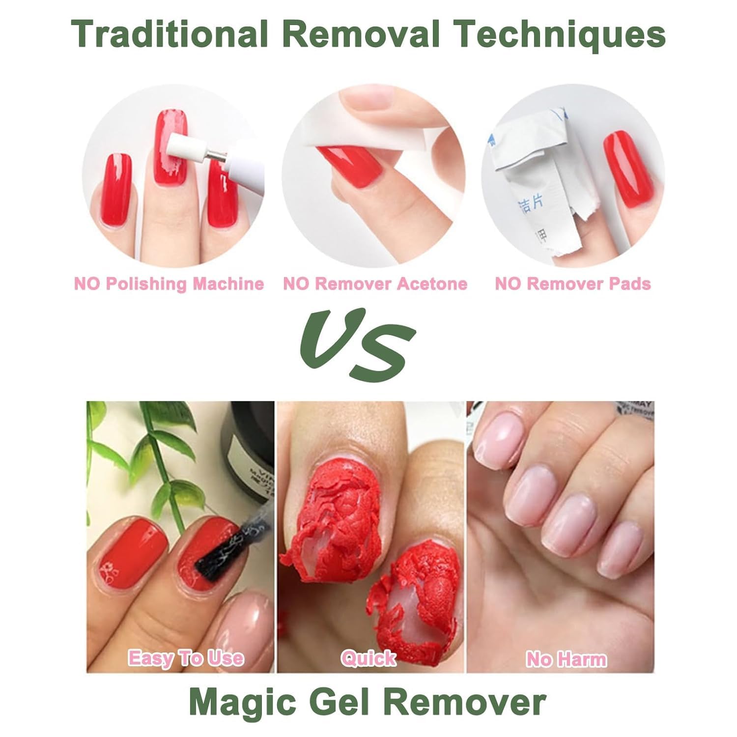 COSMOO Removedor Gel Uñas: borde de cinta látex facilita retirada limpia.