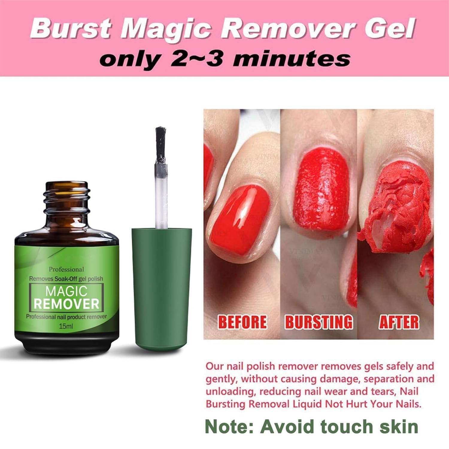 COSMOO Removedor Gel Uñas: cinta látex protege la piel durante la retirada.