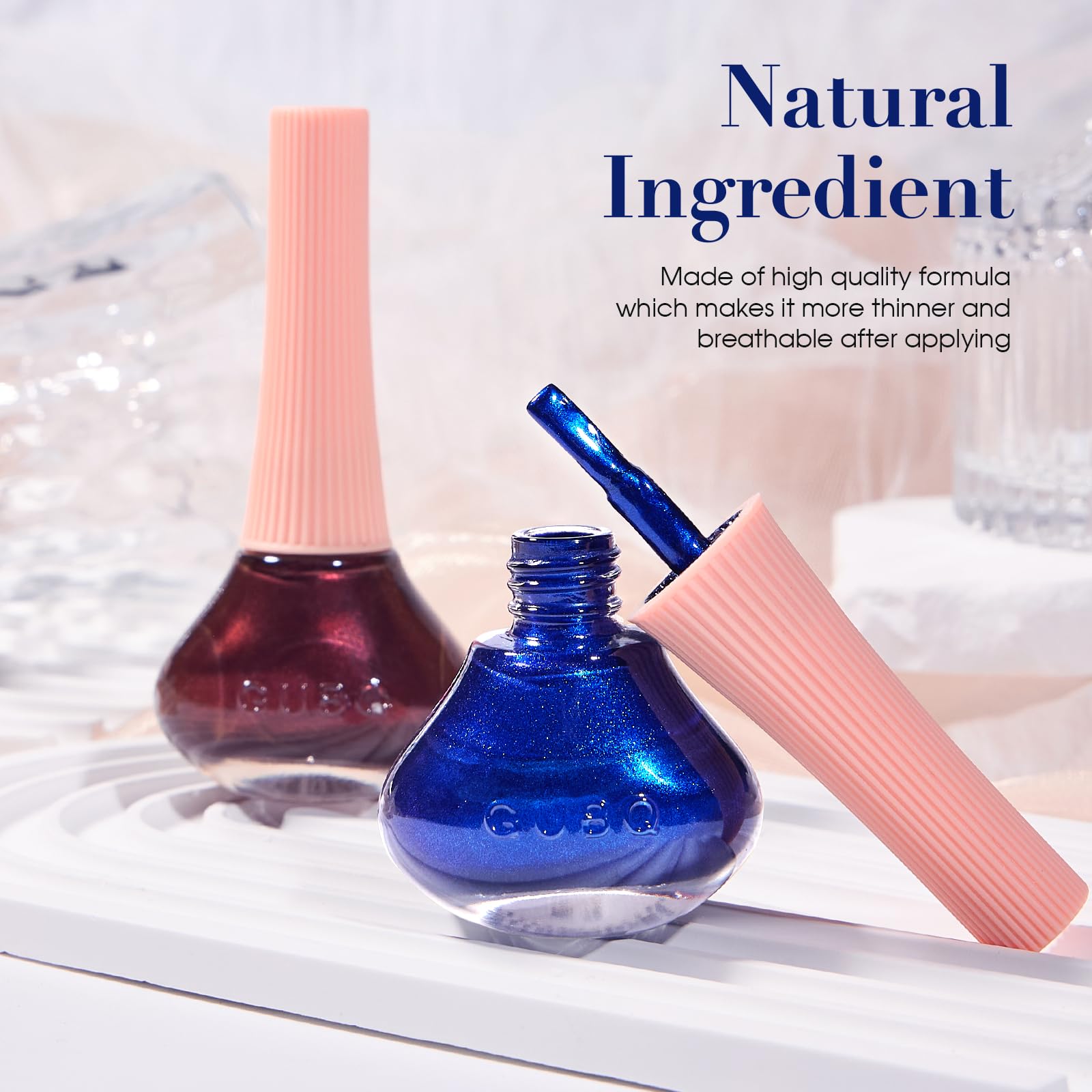 COSMOO Royal Blue bottle showcasing a high-gloss finish