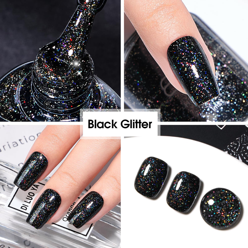 COSMOO shimmer nail polish delivers glossy glitter finish.
