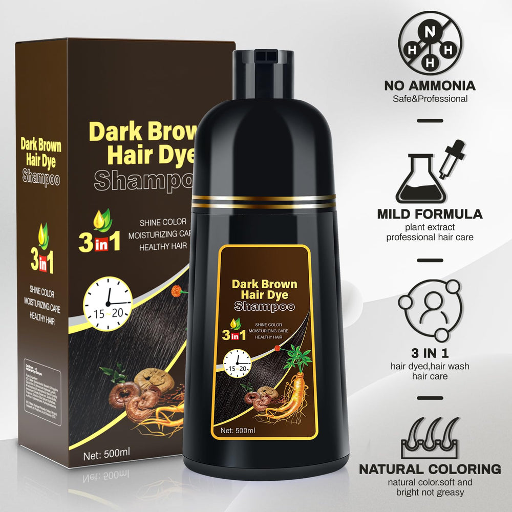 Cosmpro brillo natural y cabello suave tras usar el shampoo-tinte