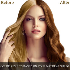 Cosmpro champú canas marrón oscuro—resultado natural y brillo suave.