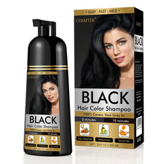 COSMTEK Black Dye Shampoo bottle 500ml for easy at-home color refresh.