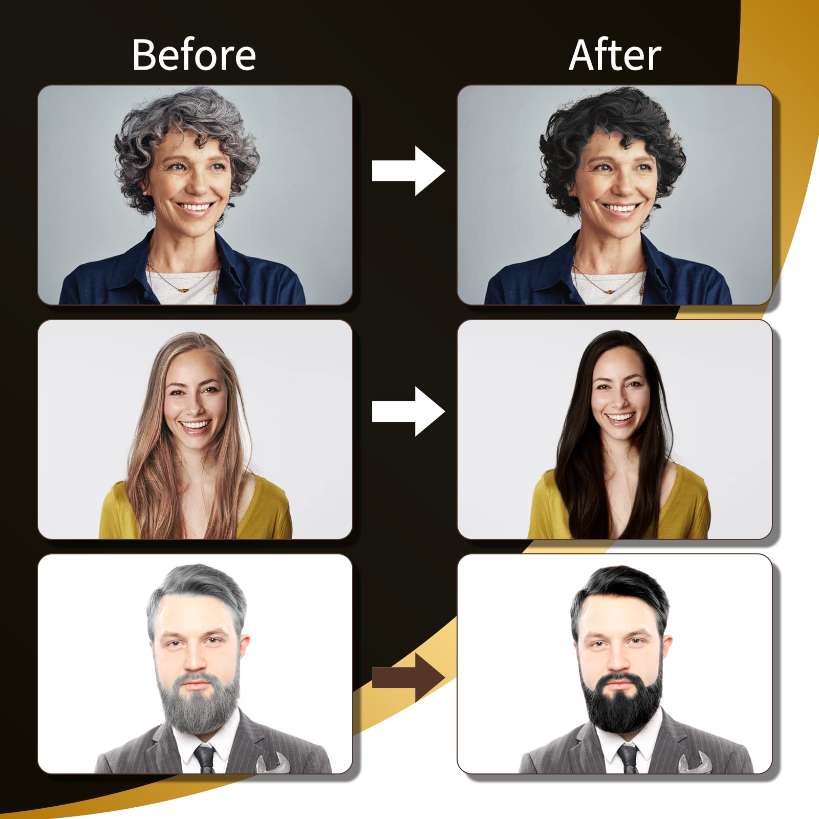 COSMTEK Black Dye Shampoo on wet hair demonstrates 5–10 minute color development.