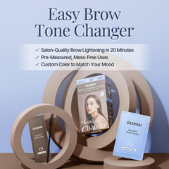 COSNORI Easy Brow Mood Changer Cloud Taupe, polvo premedido para una mezcla rápida y uniforme.