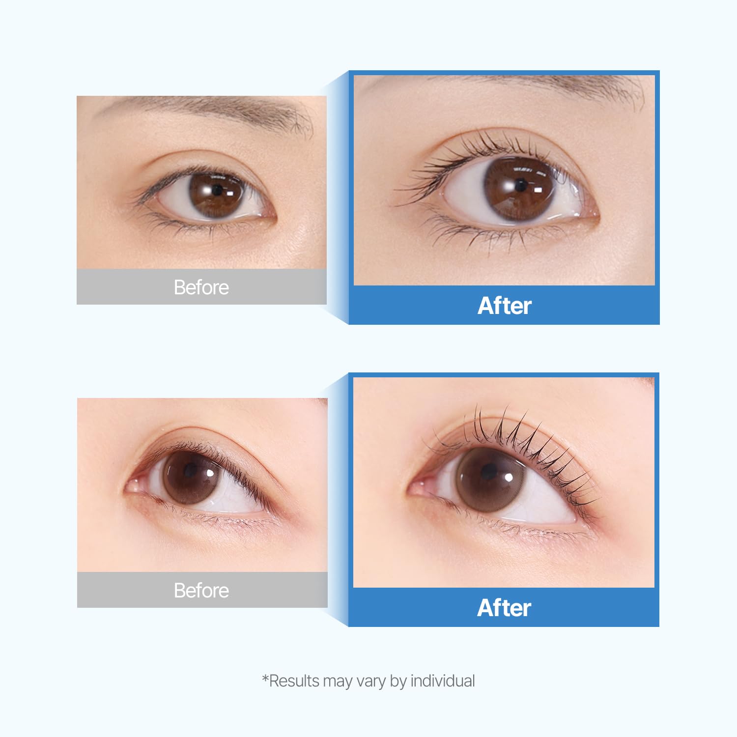 Step-by-step use of COSNORI Easy Eyelash Lift Kit demonstrated for beginners