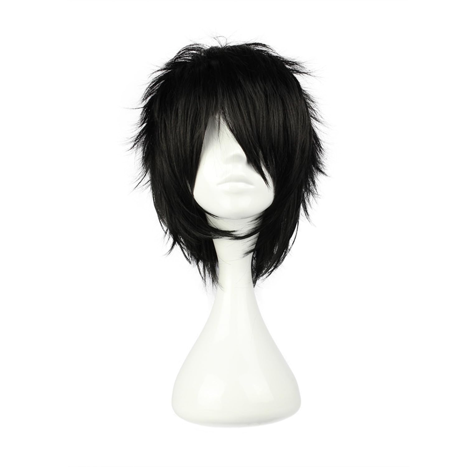 COSPLAZA short black cosplay wig with spikes for bold anime looks
