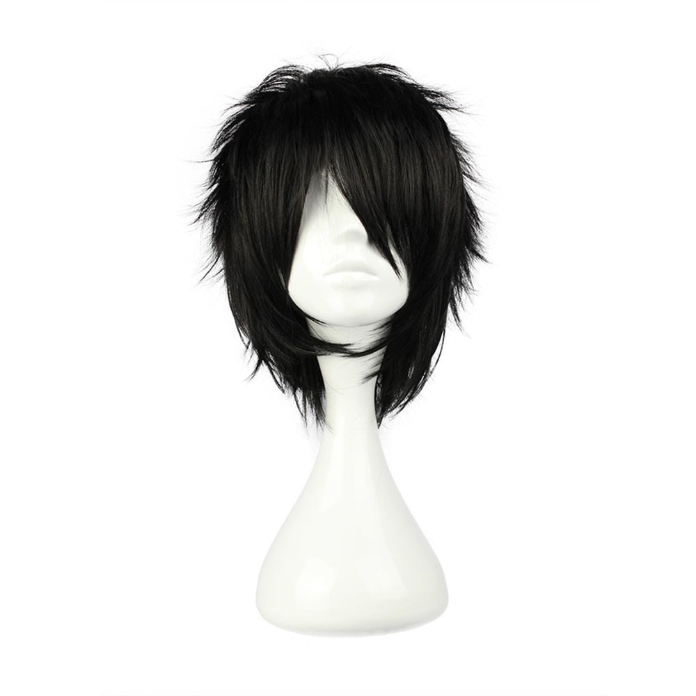 COSPLAZA short black cosplay wig with spikes for bold anime looks