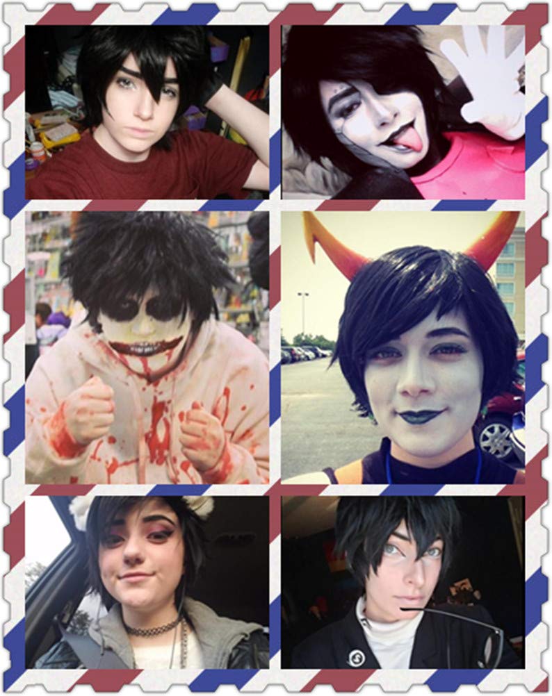 COSPLAZA short black cosplay wig with side spikes for dynamic silhouette