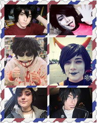 COSPLAZA short black cosplay wig with side spikes for dynamic silhouette