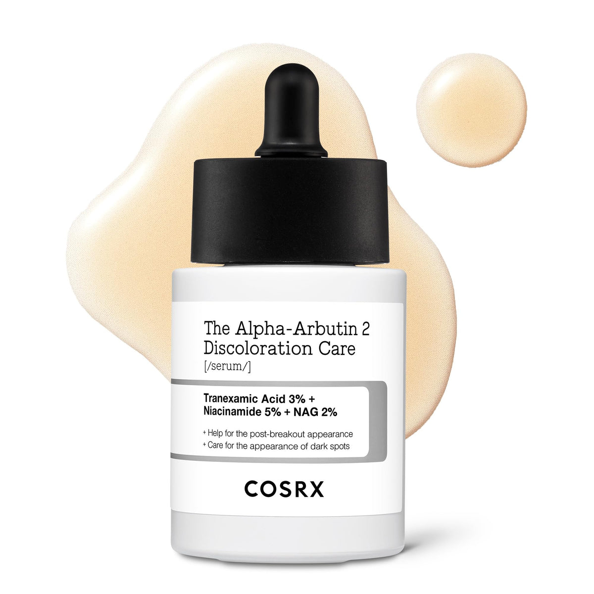 COSRX 2 percent Alpha Arbutin serum bottle with dropper for even skin tone