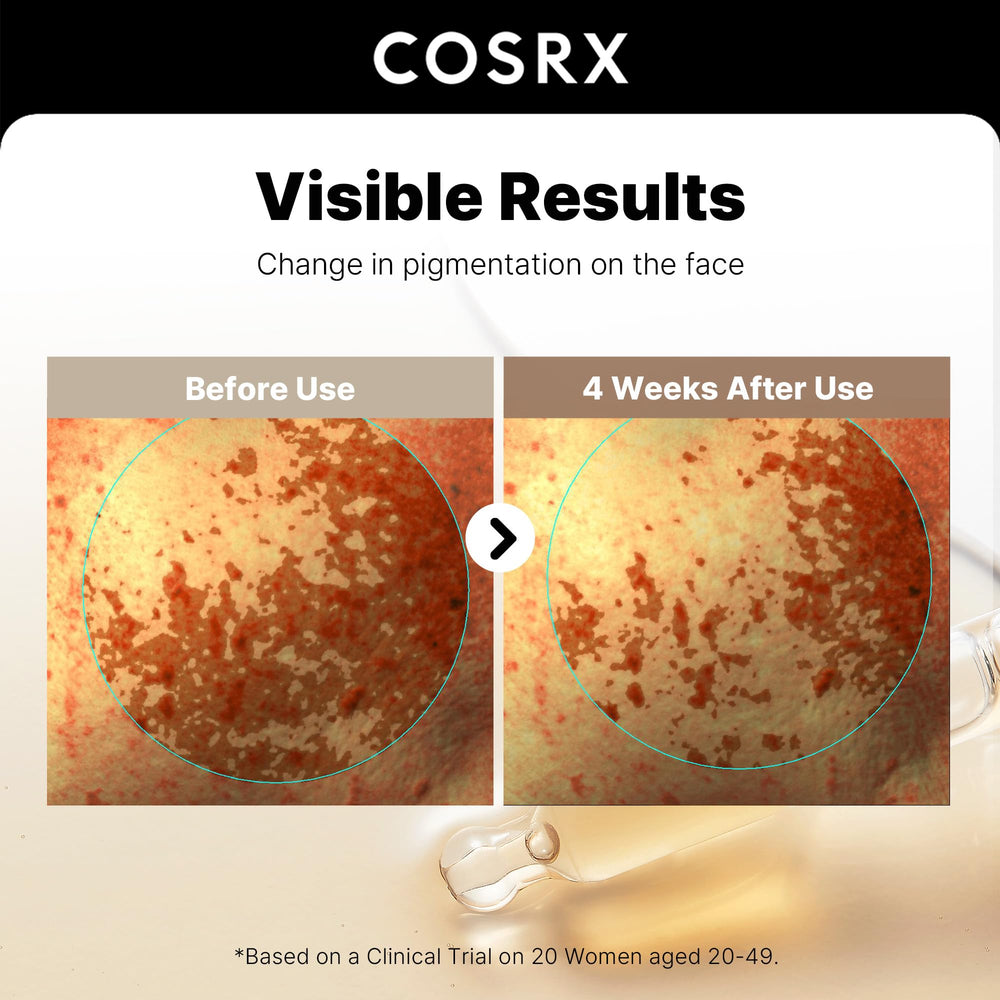 COSRX fast-absorbing serum texture on skin shows refreshing finish