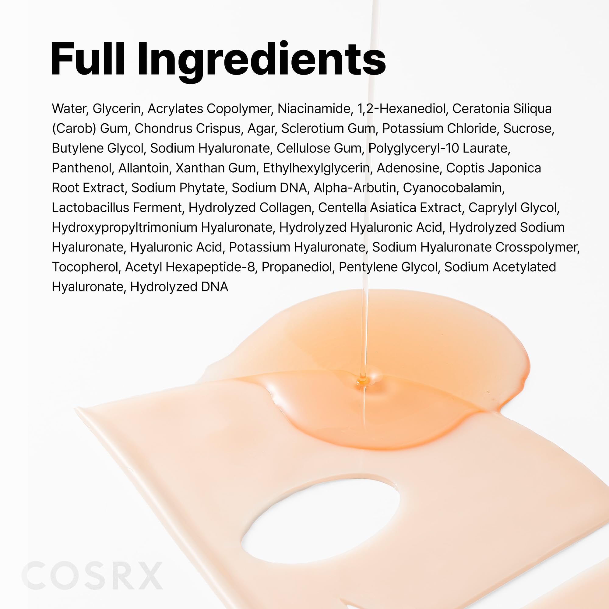 Cosrx 5 PDRN Hidratante Hidrogel cuidado nocturno para resplandor suave