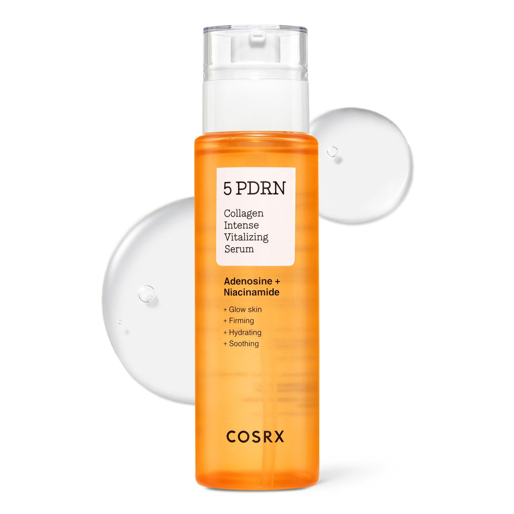 COSRX 5PDRN Collagen serum bottle for daily firming and glow.