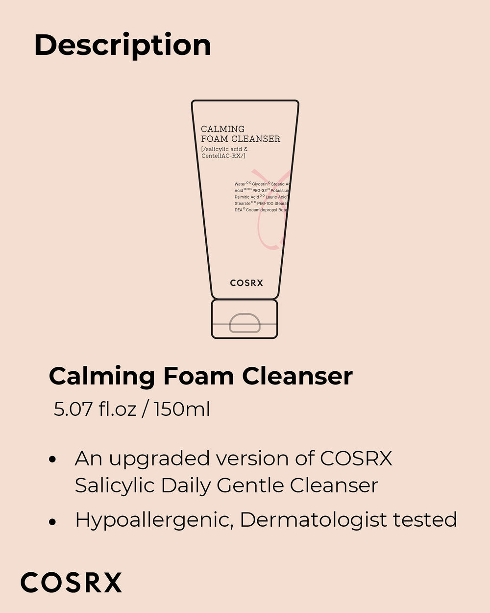 COSRX AC Collection Envase de 150 ml, presentación práctica para rutina diaria.