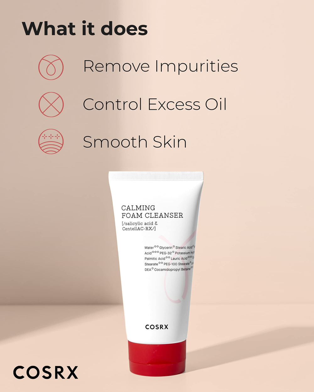 COSRX AC Collection: espuma calmante con textura espumosa para uso diario.