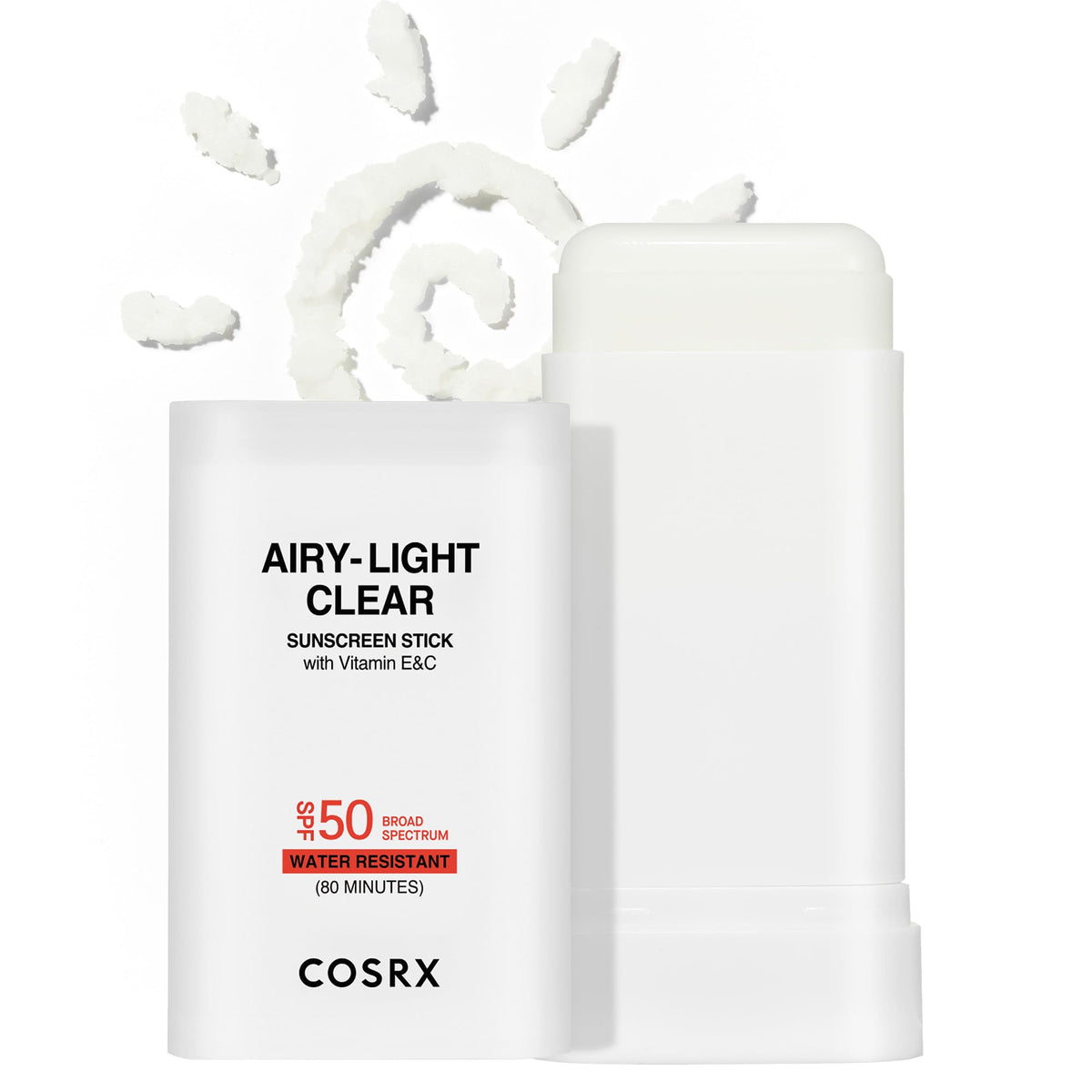 COSRX Airy-Light sunscreen stick in use for fast, lightweight protection