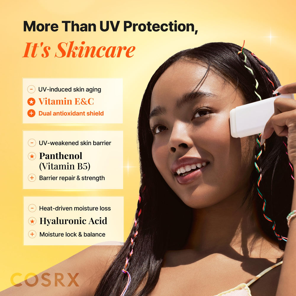 COSRX Airy-Light sunscreen stick provides SPF 50 broad-spectrum protection