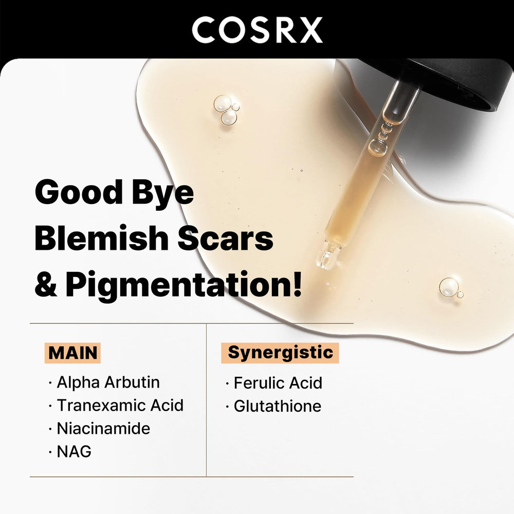 COSRX Alpha Arbutin serum ingredients glow with glutathione and ferulic acid