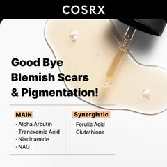 COSRX Alpha Arbutin serum ingredients glow with glutathione and ferulic acid