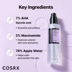 COSRX aplicacion de tónico para piel limpia y suave