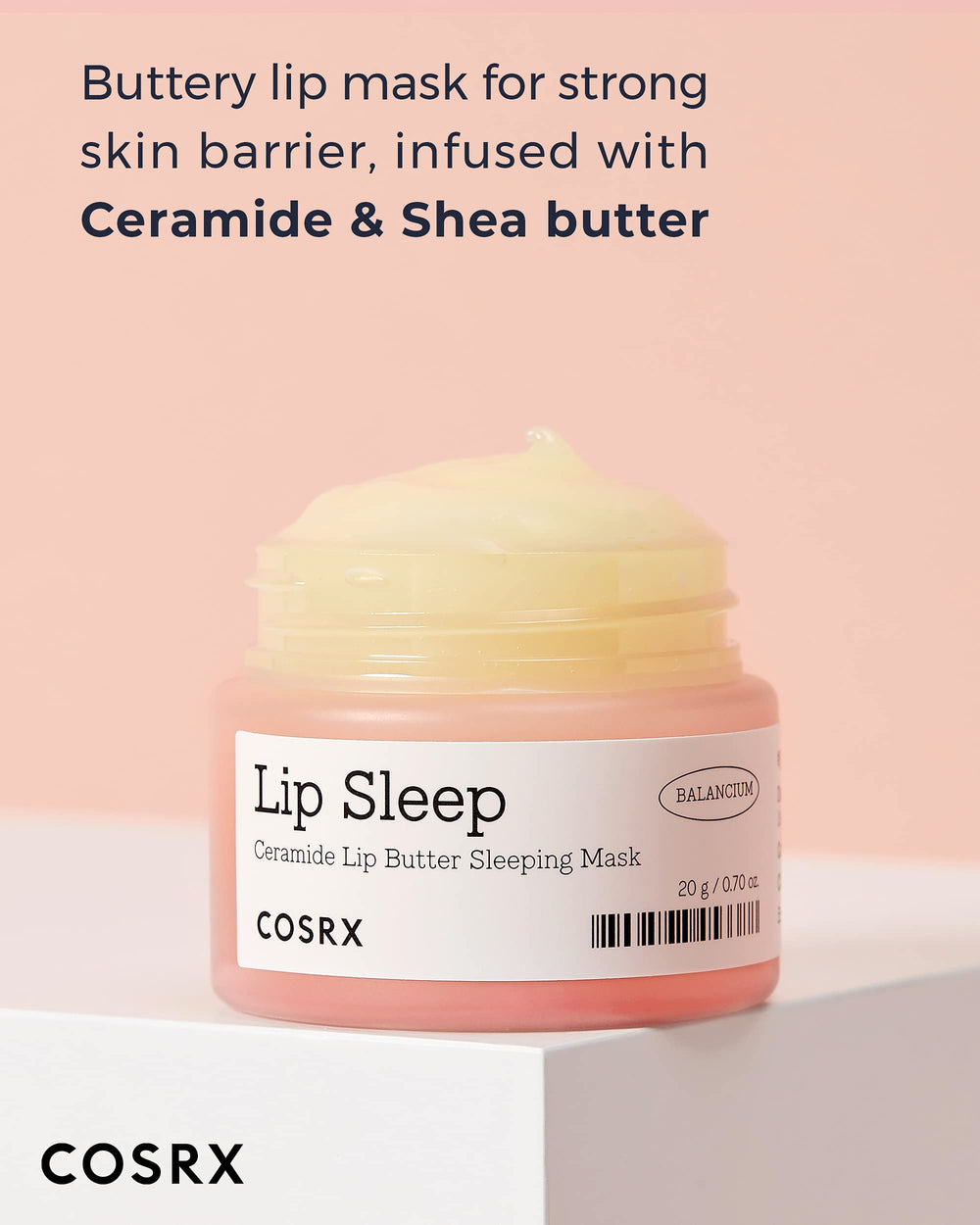 COSRX bálsamo labial con ceramida para cuidado nocturno de labios.