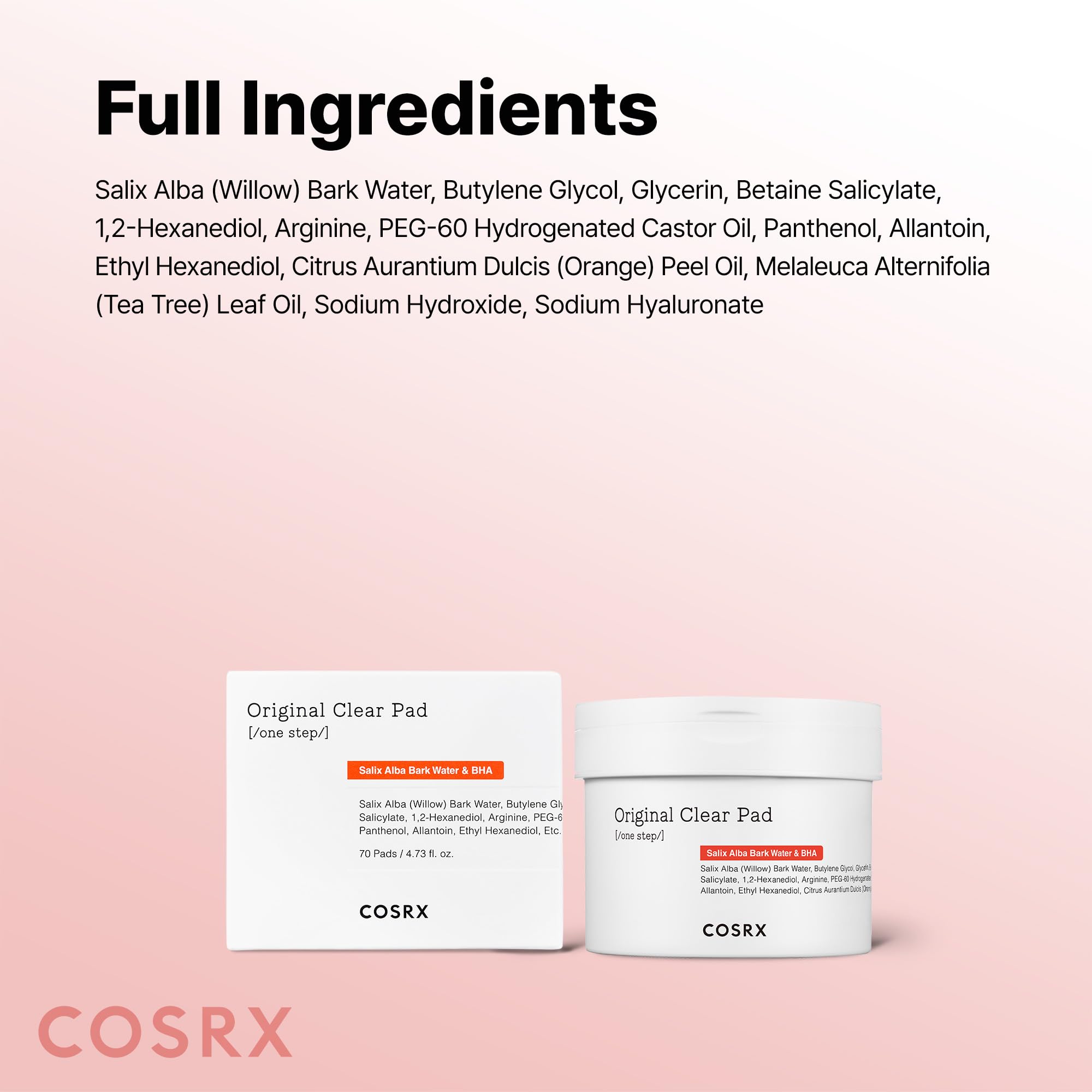 Cosrx BHA Toner Pads help minimize pores and refine skin texture.