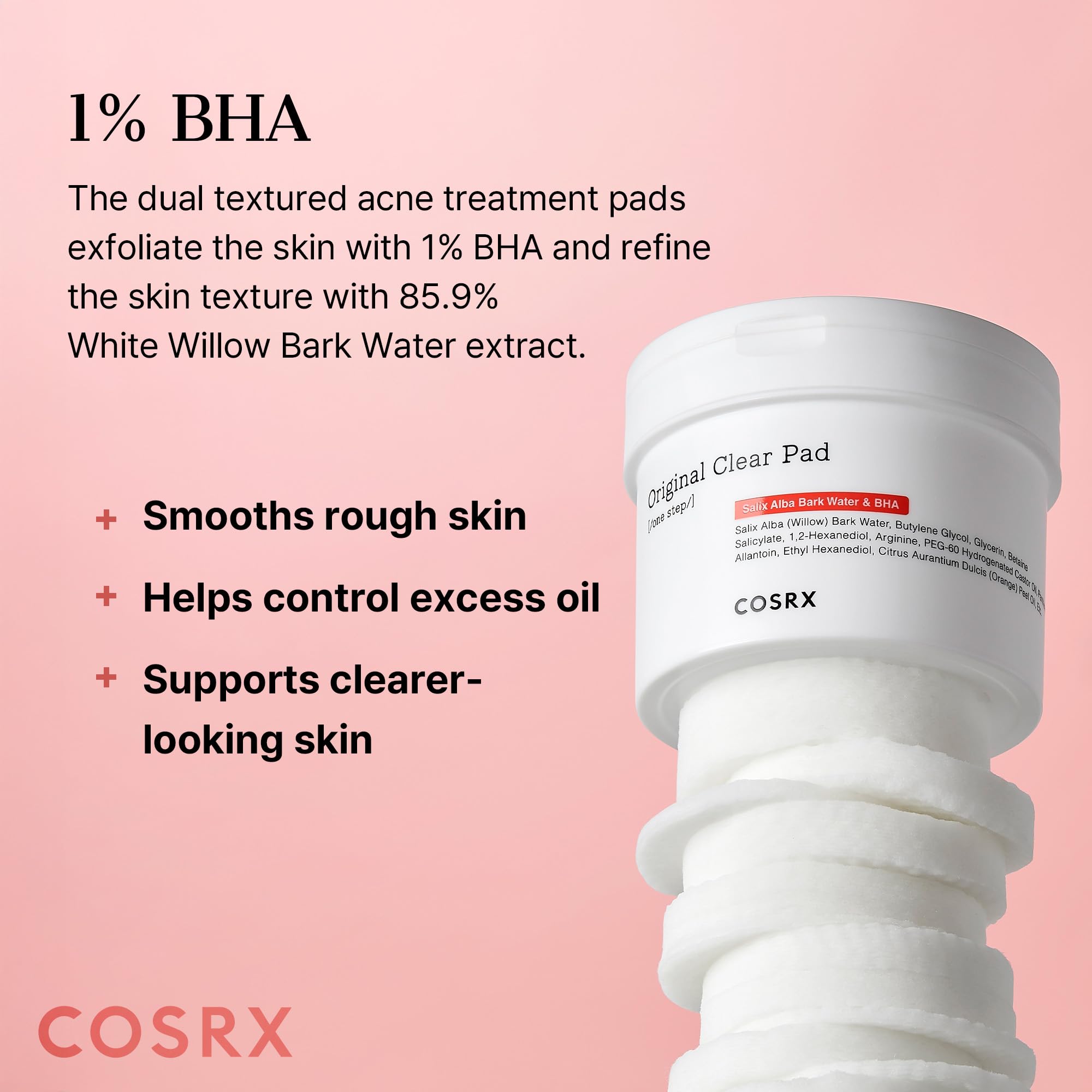 Cosrx BHA Toner Pads included tweezer aids hygienic pad maintenance.
