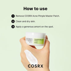 COSRX Centella crema-aplicación diaria: facilita piel más calmada tras el cuidado.