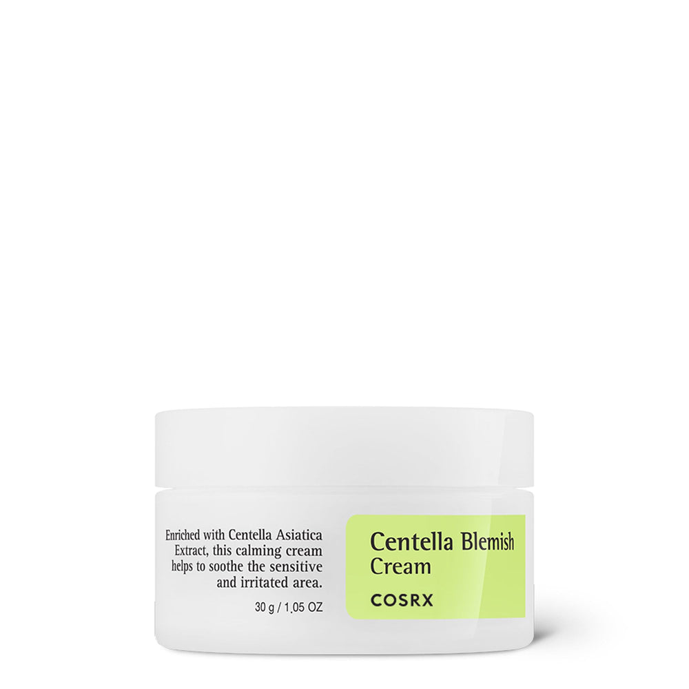 COSRX Centella crema-mancha botella: calma irritación y ayuda a unificar el tono.