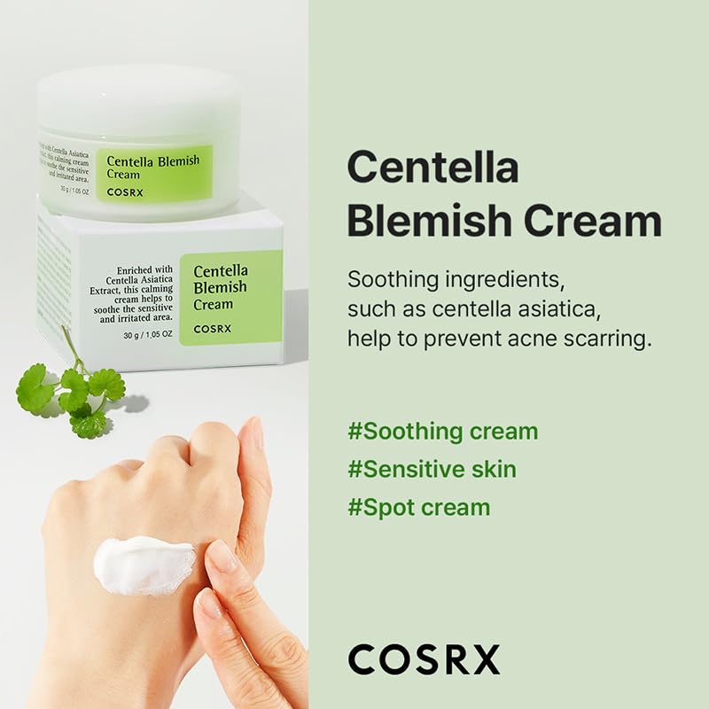 COSRX Centella crema-rutina cuidado: complemento suave para piel sensible.