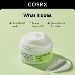 COSRX Centella crema-textura suave: experiencia suave y apta para uso diario.