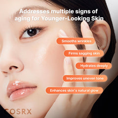 COSRX illustration of Centella, Lactobacillus, and PDRN ingredients with soothing benefits.