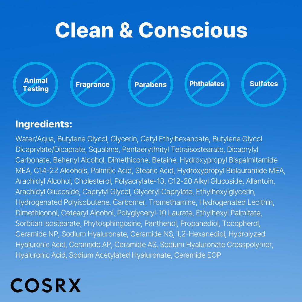 Finished COSRX moisturizer on skin with dewy, comfortable finish