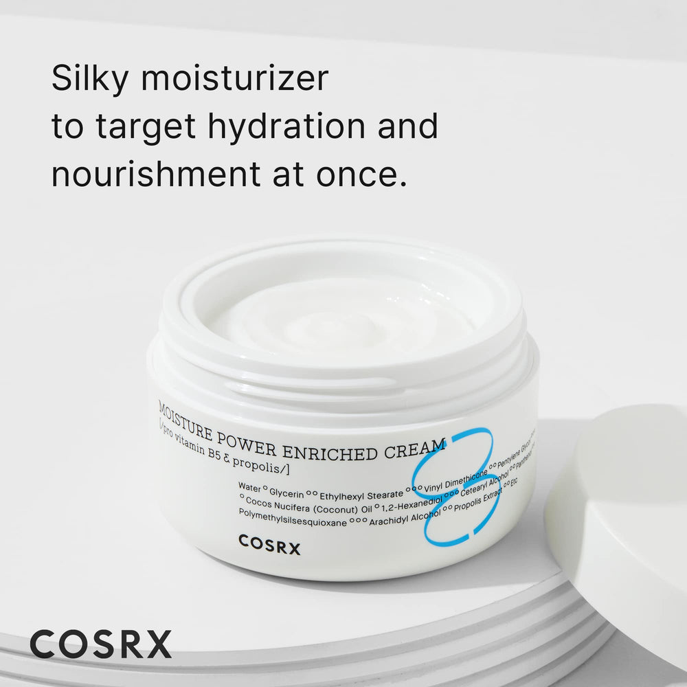 CosRX crema textura seda para piel suave y fresca durante el día.