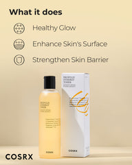 COSRX Full Fit Propolis Synergy Tónico, textura líquida suave que calma y hidrata piel sensible.