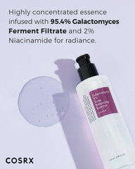 COSRX Galactomyces 95 Tónico, textura ligera que penetra rápido y aporta radiancia diaria.