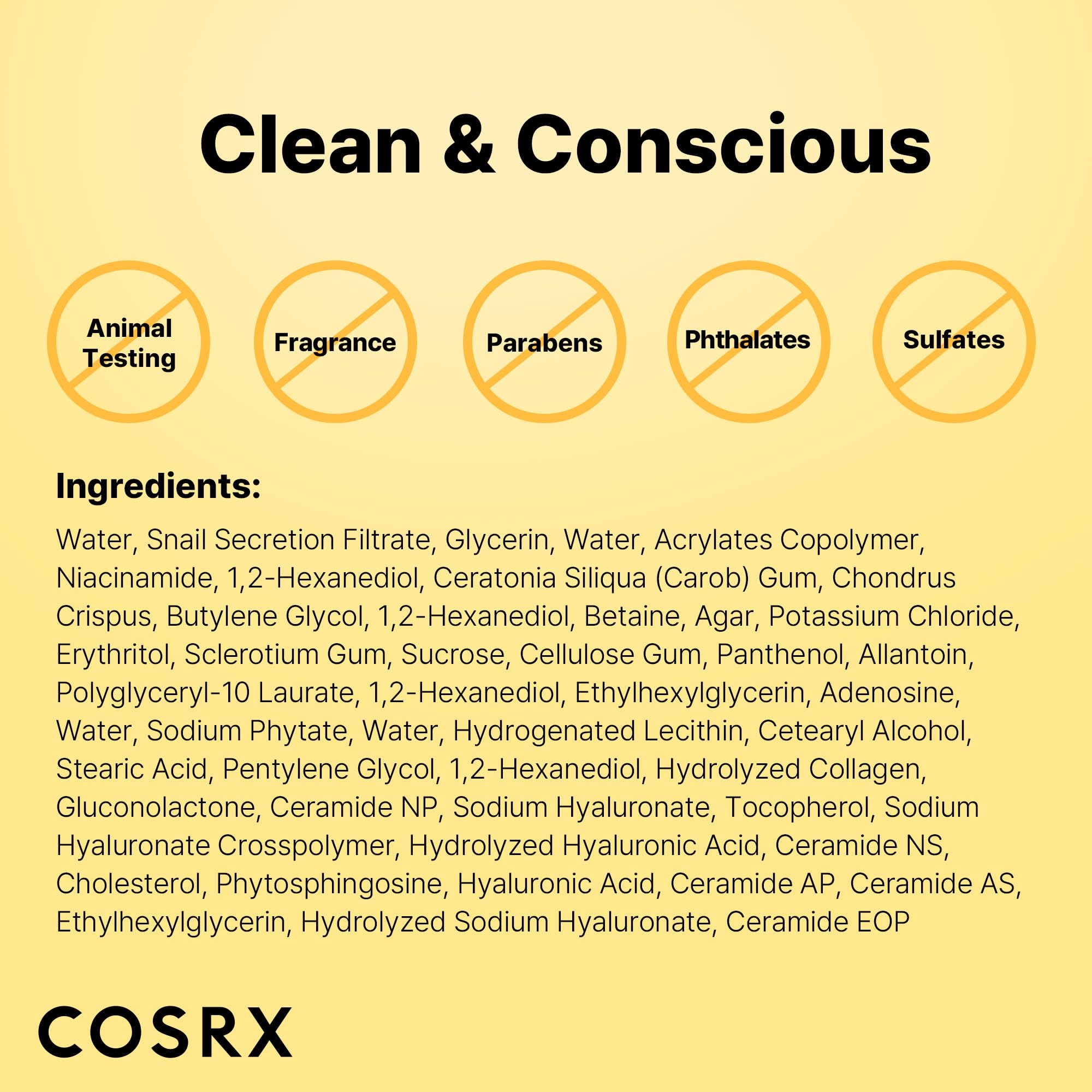 COSRX ácido hialurónico, panthenol y ceramidas para hidratación profunda.