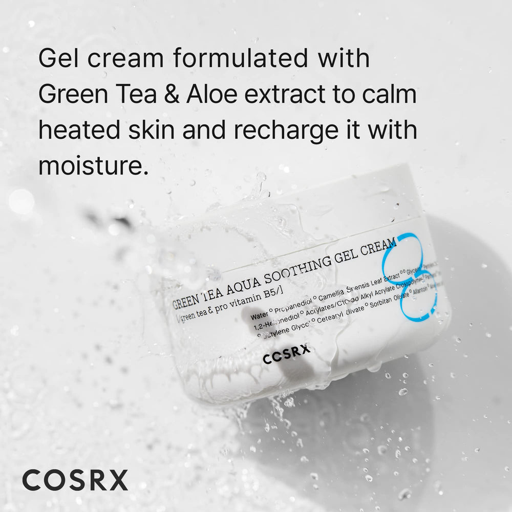 COSRX Hydrium gel crema, aplicación suave tras el tónico para piel fresca.