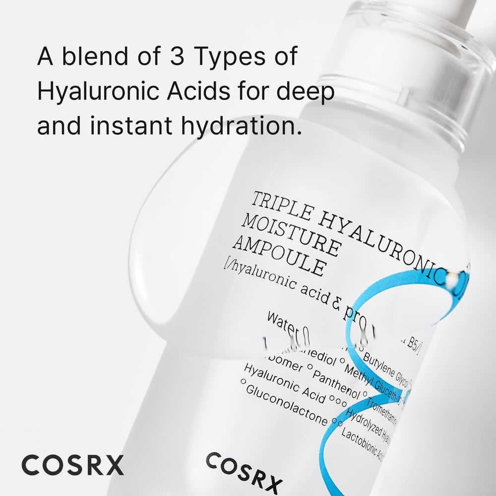 COSRX Hydrium con gotero facilita dosificación precisa para hidratación diaria