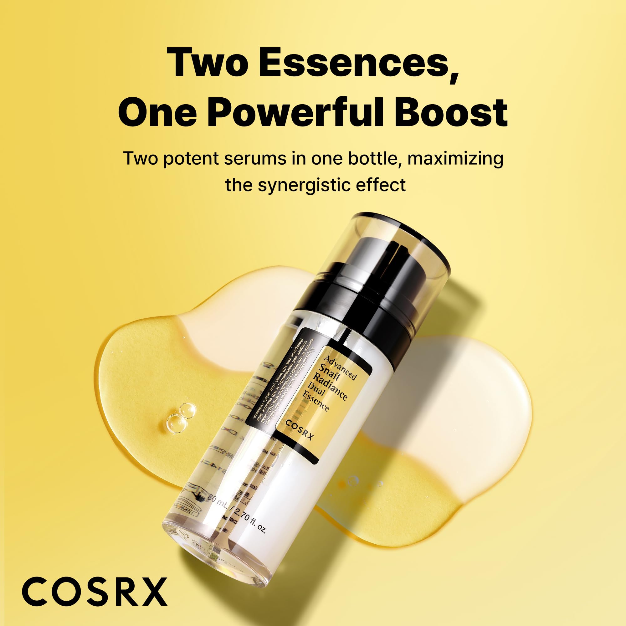 COSRX ingredientes clave 74-3 snail y niacinamida 5 para luminosidad suave