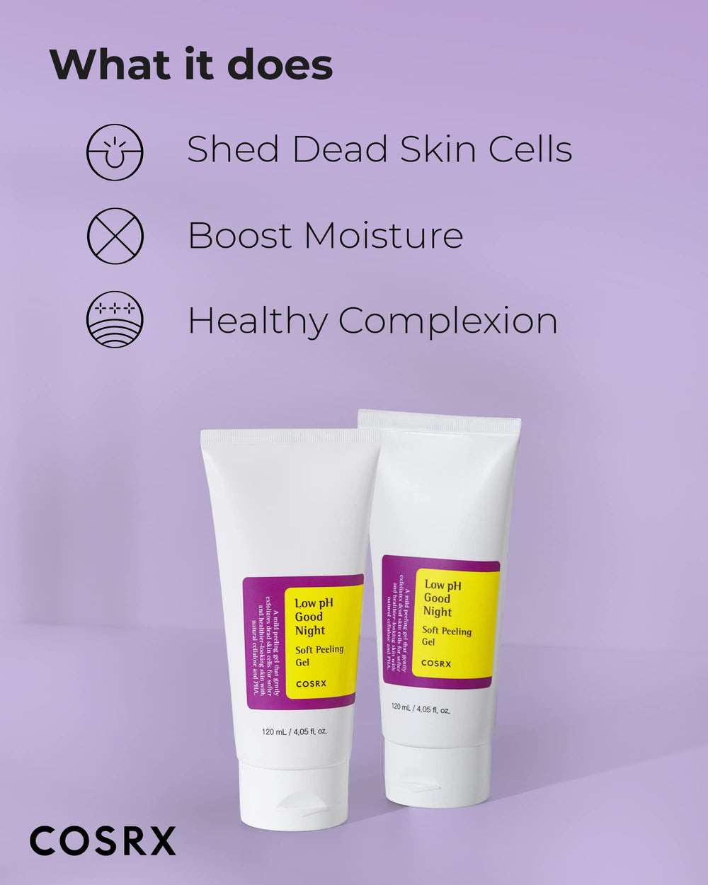 COSRX Low pH Good Night Soft Peeling Gel durante la aplicación en piel húmeda