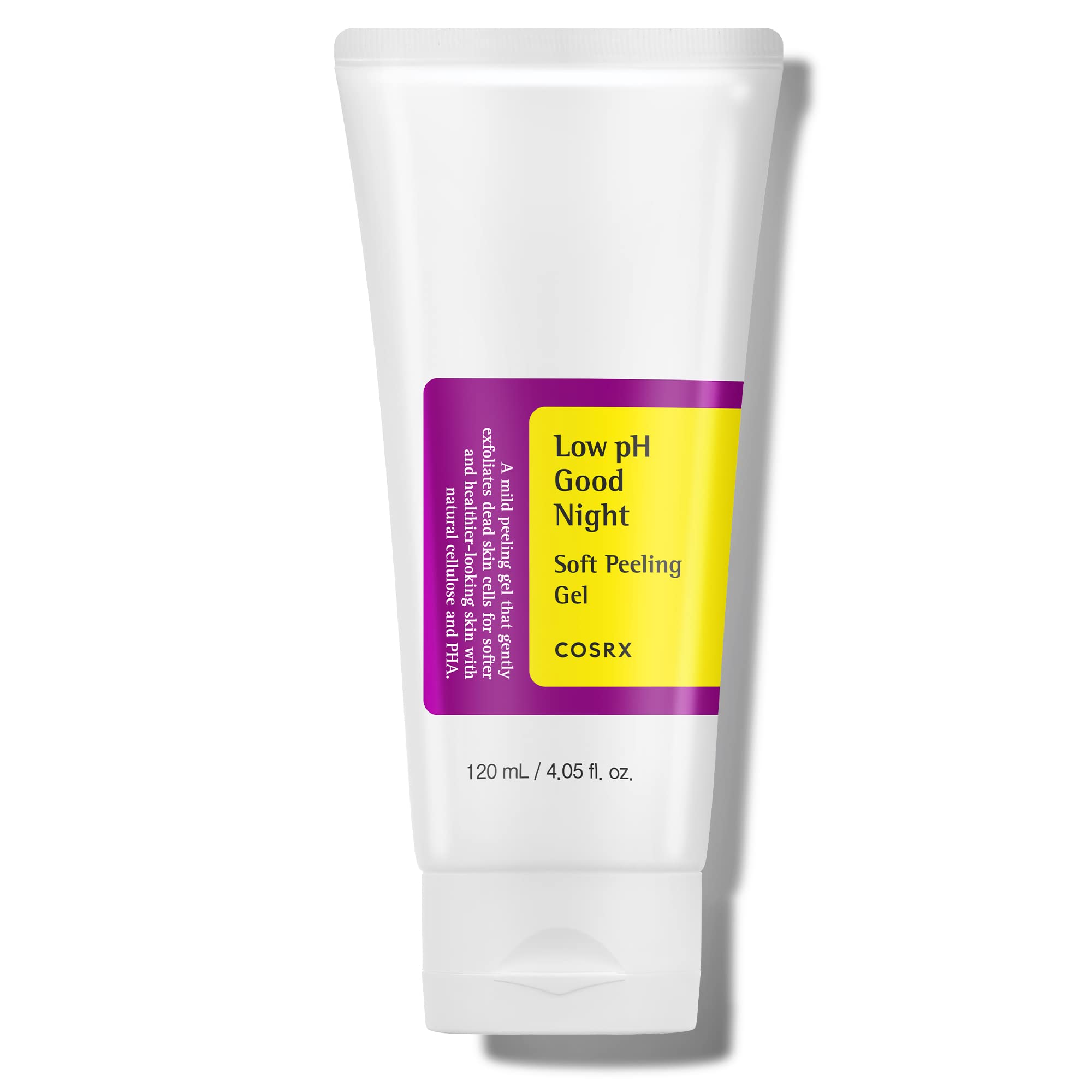 COSRX Low pH Good Night Soft Peeling Gel, bote de 120 ml, exfoliación suave para piel sensible